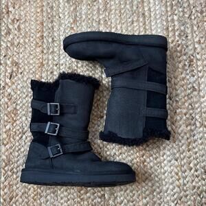 UGG US 5 Black Women's Becket II Buckle Boots